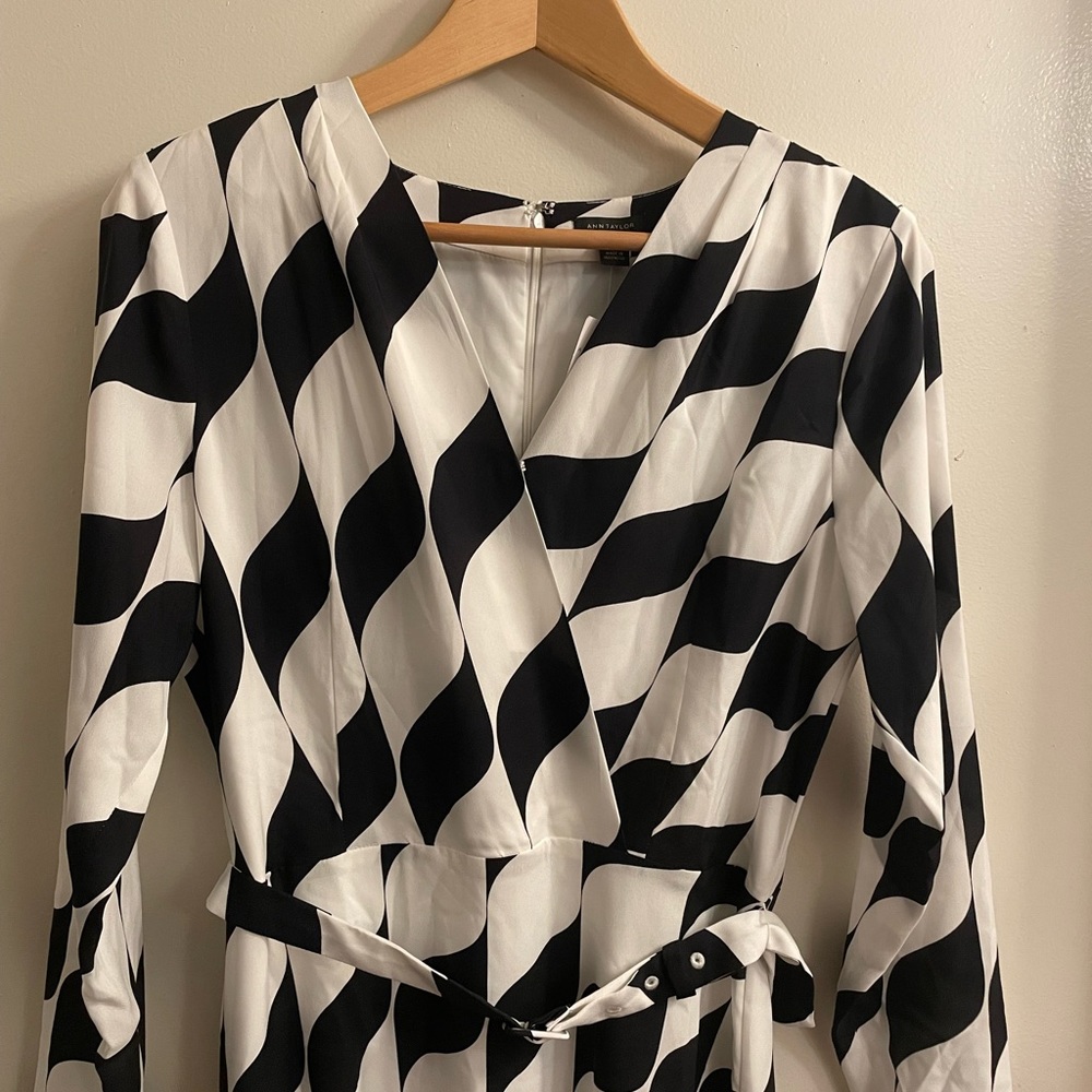 ANN TAYLOR DRESS: Size 6, Black & White, New Arrivals, NWT, New W/ $179.00 Tag - Picture 3 of 6